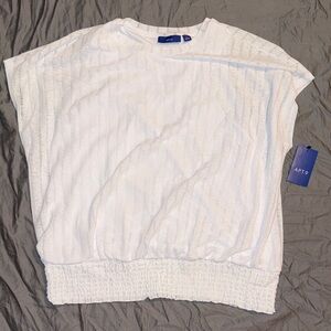 White Women's Batwing Top